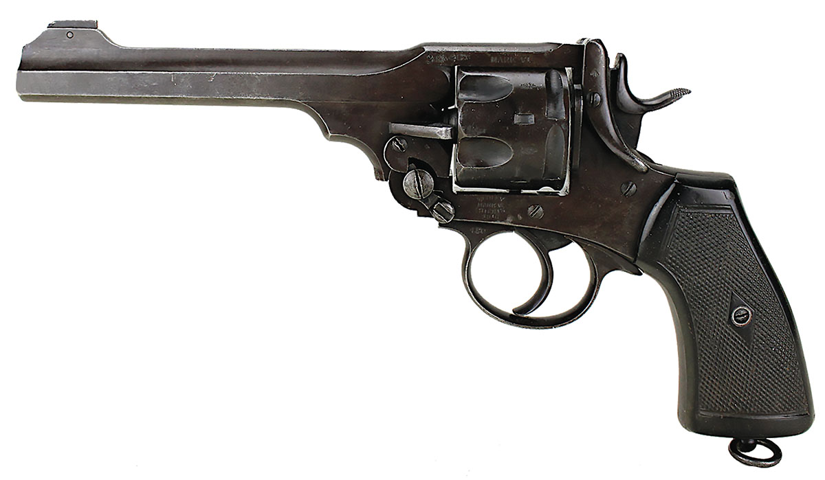 Many 455 Webley Mark VI revolvers that were military surplus to the U.S. were modified to chamber the 45 ACP cartridge.